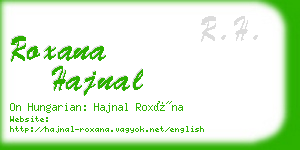 roxana hajnal business card
